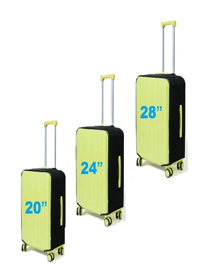 FABULWAY Clear Luggage Cover Protectors For Suitcases,Elastic Transparent waterproof PVC Suitcase Covers Protector Fit 20-30 Inch wheeled Luggage (20”+24“+28“) - Image 1